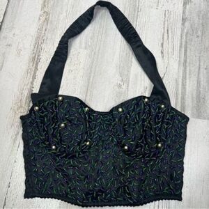 Vintage Victoria Secret Gold Label Corset Bustier‎ Crop Top